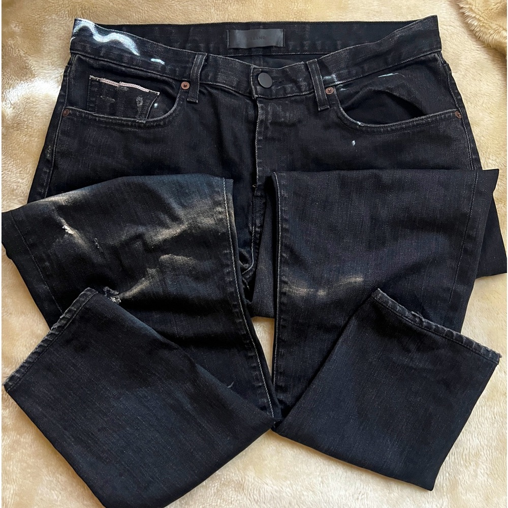 J Brand Slim Straight Jeans in Black - Size 31